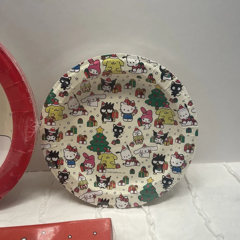 Sanrio Hello Kitty Paper Tableware Party Set Merry Christmas Holiday 144 Piece